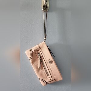 Vera Wang Wristlet / Clutch, color is Cream